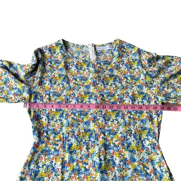 Faithfull The Brand Revolve Jeanette Floral Spring Summer Mini Dress, Sz Large - Picture 12 of 12